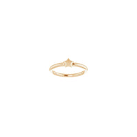 Fazetový hviezdicový prsteň (Rose 14K) vpredu - Popular Jewelry - New York