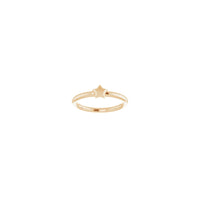 Faceted Star Ring (Rose 14K) front - Popular Jewelry - New York
