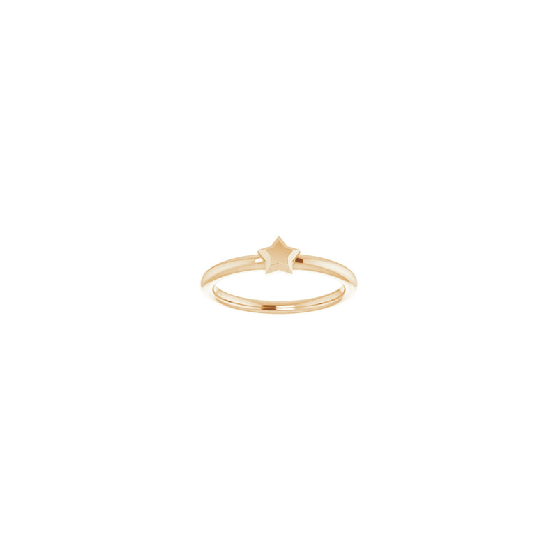 Faceted Star Ring (Rose 14K) front - Popular Jewelry - New York