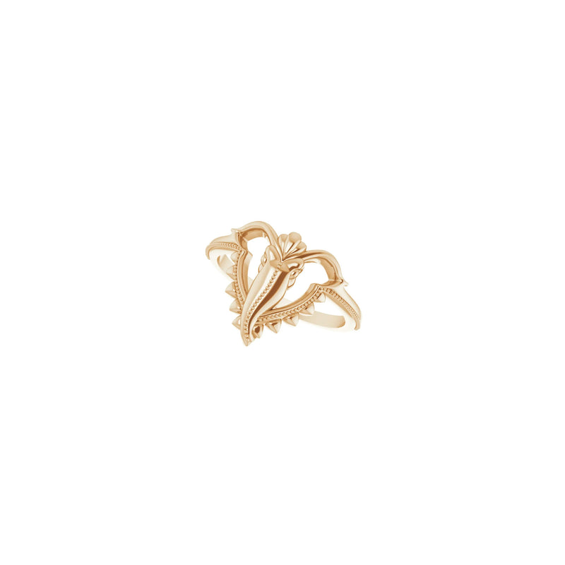 Ganesha Ring (Rose 14K) diagonal - Popular Jewelry - New York