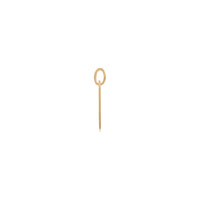 Golden Bead Eyes King of Spades Card Pendant (Rose 14K) side - Popular Jewelry - New York
