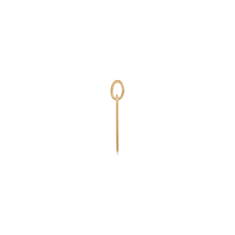 Golden Bead Eyes King of Spades Card Pendant (Rose 14K) side - Popular Jewelry - New York