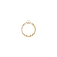 Heart Accented Pearl Ring (Rose 14K) setting - Popular Jewelry - New York