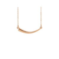 Horn Necklace (Rose 14K) front - Popular Jewelry - New York