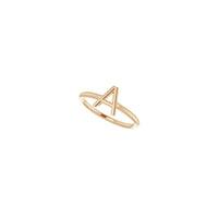 Anfänglicher A-Ring (Rose 14K) diagonal - Popular Jewelry - New York