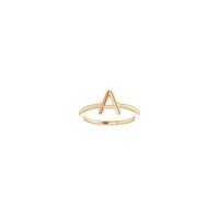 Initial A Ring (Rose 14K) front - Popular Jewelry - New York