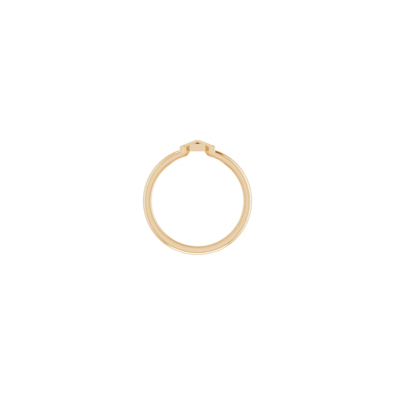 Initial A Ring (Rose 14K) setting - Popular Jewelry - New York