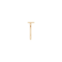 Anell A inicial (Rosa 14K) lateral - Popular Jewelry - Nova York