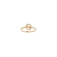 Initial C Ring (Rose 14K) front - Popular Jewelry - نیو یارک