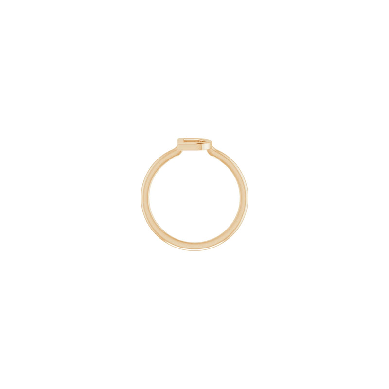 Initial D Ring (Rose 14K) setting - Popular Jewelry - New York