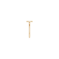 Anell D inicial (Rosa 14K) lateral - Popular Jewelry - Nova York
