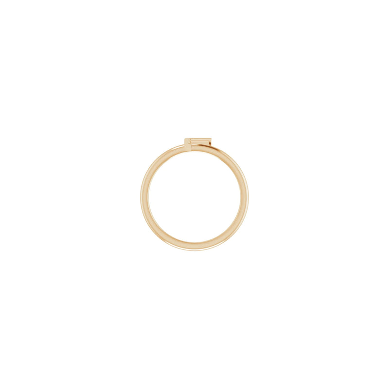 Initial F Ring (Rose 14K) setting - Popular Jewelry - New York