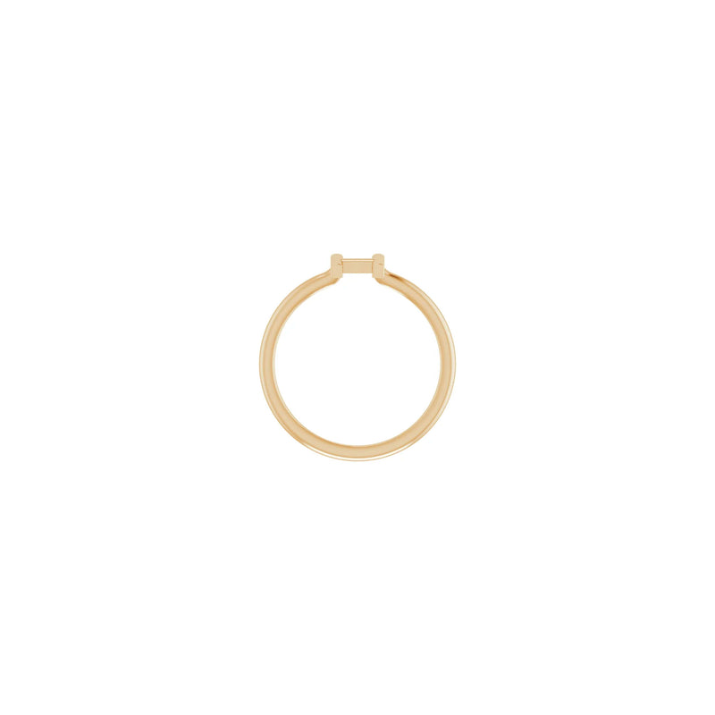 Initial H Ring (Rose 14K) setting - Popular Jewelry - New York