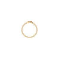 Configuración inicial del anillo J (rosa 14K) - Popular Jewelry - Nueva York