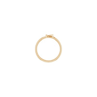 Configuración inicial del anillo K (rosa 14K) - Popular Jewelry - Nueva York