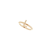 Initial L Ring (Rose 14K) diagonal - Popular Jewelry - New York
