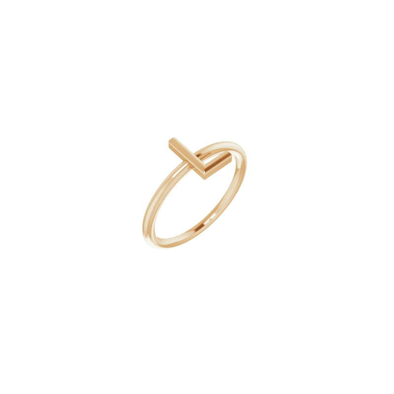 Initial L Ring (Rose 14K) main - Popular Jewelry - New York
