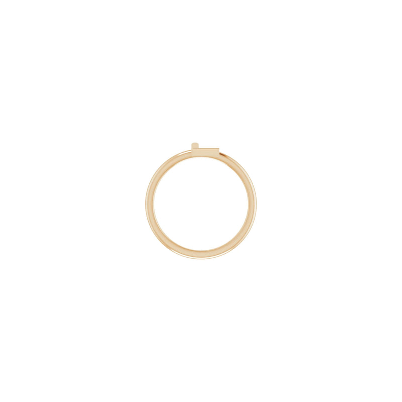 Initial L Ring (Rose 14K) setting - Popular Jewelry - New York