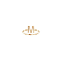 Initial M Ring (Rose 14K) front - Popular Jewelry - New York