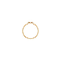 Initial M Ring (Rose 14K) setting - Popular Jewelry - New York