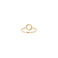 Initial O Ring (Rose 14K) front - Popular Jewelry - New York