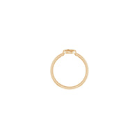 Initial O Ring (Rose 14K) setting - Popular Jewelry - New York