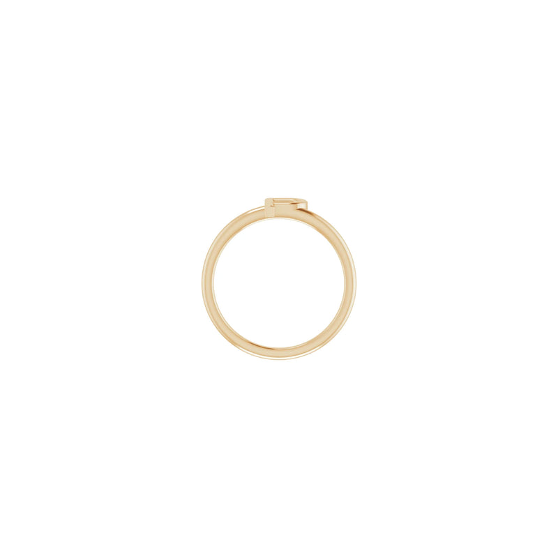 Initial P Ring (Rose 14K) setting - Popular Jewelry - New York