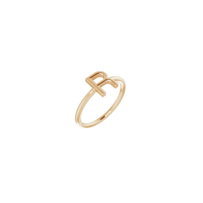 Initial R Ring (Rose 14K) main - Popular Jewelry - New York