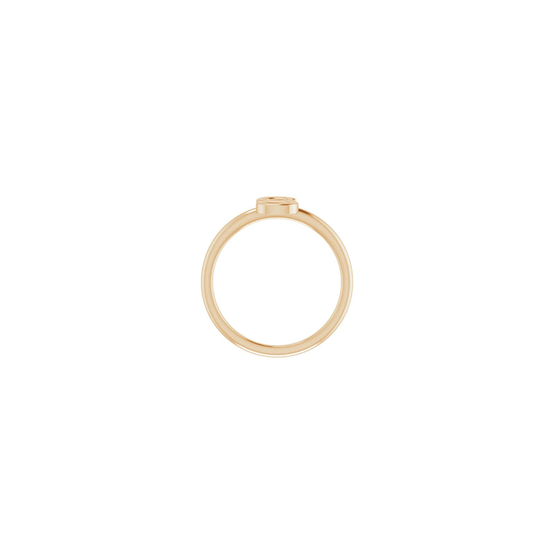 Initial S Ring (Rose 14K) setting - Popular Jewelry - New York