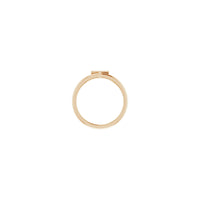 Initial T Ring (Rose 14K) setting - Popular Jewelry - New York