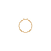 Initial U Ring (Rose 14K) setting - Popular Jewelry - New York