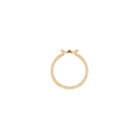 Initial W Ring (Rose 14K) setting - Popular Jewelry - New York