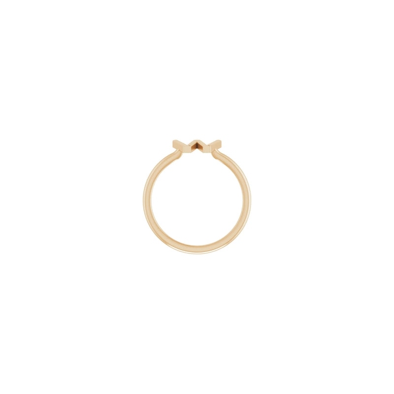 Initial W Ring (Rose 14K) setting - Popular Jewelry - New York