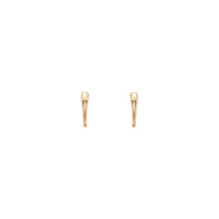 J-Hoop ականջօղեր (Rose 14K) առջևի - Popular Jewelry - Նյու Յորք