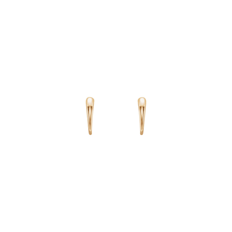 J-Hoop Earrings (Rose 14K) front - Popular Jewelry - New York