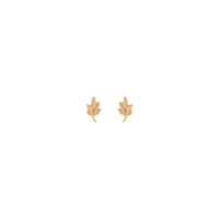 ലീഫ് സ്റ്റഡ് കമ്മലുകൾ (വെളുത്ത 14K) മുൻവശം - Popular Jewelry - ന്യൂയോര്ക്ക്