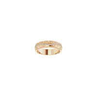 Lišće i loza Dijamantski prsten vječnosti (Ruža 14K) sprijeda - Popular Jewelry - Njujork