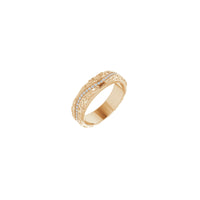 Lišće i loza Dijamantski prsten vječnosti (Ruža 14K) sprijeda - Popular Jewelry - Njujork