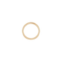 Dijamantski prsten vječnosti s lišćem i lozom (ruža 14K) - Popular Jewelry - Njujork