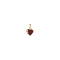 Mozambique Garnet Cabochon Heart Pendant