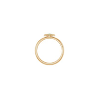 Prírodný smaragdový stohovateľný prsteň Evil Eye (Rose 14K) – Popular Jewelry - New York
