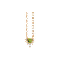 Natural Peridot and Diamond Necklace