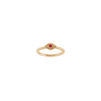 Natural Ruby Stackable Evil Eye Ring