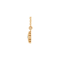 సహజ తెల్లని డైమండ్ పూసల నొక్కు సెట్ నెక్లెస్ (రోజ్ 14K) వైపు - Popular Jewelry - న్యూయార్క్