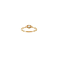 Pierścień Złego Oka z naturalnym białym diamentem, który można układać w stosy