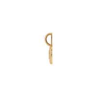 Peridot and White Diamond Gemini Medallion Pendant (Rose 14K) front - Popular Jewelry - New York