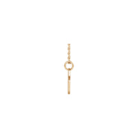 Probušena križna ogrlica (Ruža 14K) sa strane - Popular Jewelry - Njujork