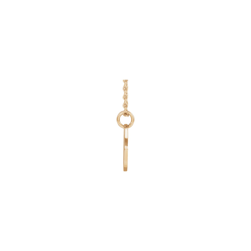 Pierced Cross Necklace (Rose 14K) side - Popular Jewelry - New York