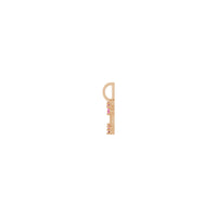 Ružový zafírový prívesok s obrysom srdca (ruža 14K) strana - Popular Jewelry - New York