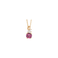 Pink Tourmaline and Diamond Berry Necklace